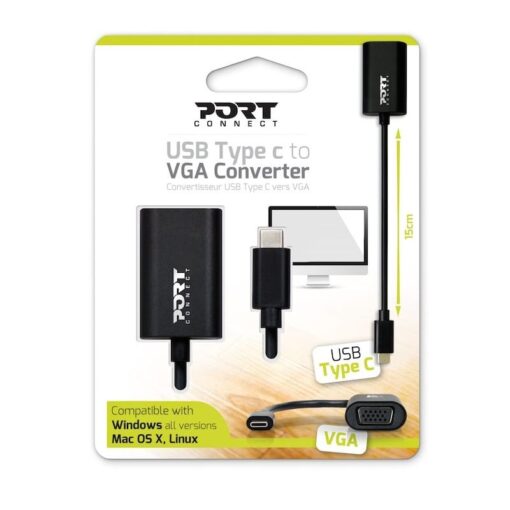 Port Connect Type-C to VGA Converter