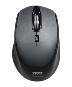 Port Wireless Silent 3600DPI 3 Button USB and Type-C Dongle Mouse - Black
