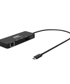 Port USB Type-C to 1 x RJ45|1 x USB3.0 SS|1 x Type-C 85W PD|1 x HDMI2.0|1 x VGA 30cm Cable Dock - Black