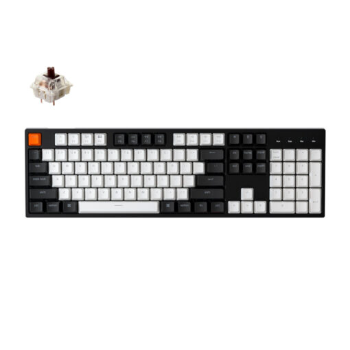 KeyChron C2 104 Key Gateron Hot-Swappable Mechanical Wired Keyboard RGB Brown Switches