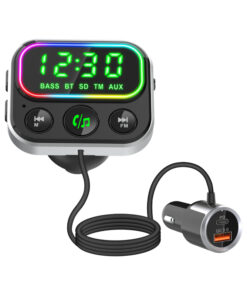 GIZZU Bluetooth 5 USB RGB LED PD 18W | QC3.0 18W | USB | MicroSD FM Transmitter Handsfree Kit