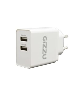 GIZZU Wall Charger Dual USB Port 3.4A - White