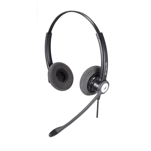 Calltel HW333N Stereo-Ear Headset - Noise-Cancelling Mic - Quick Disconnect Connector