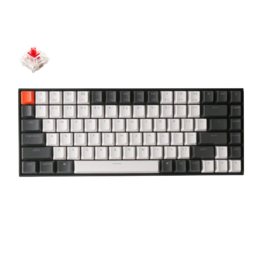 KeyChron K2 84 Key Hot-Swappable Gateron Mechanical Keyboard White LED Red Switches