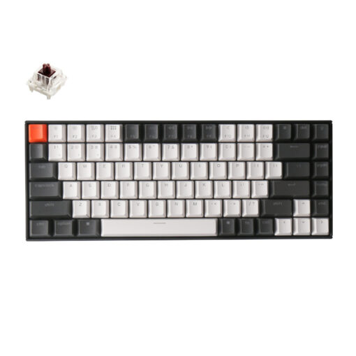 KeyChron K2 84 Key Hot-Swappable Gateron Mechanical Keyboard White LED Brown Switches