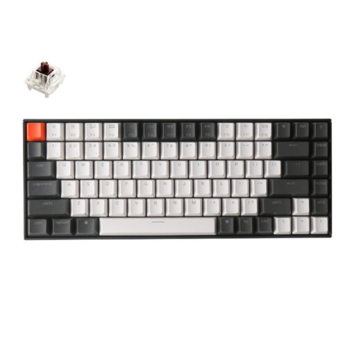 KeyChron K2 84 Key Hot-Swappable Gateron Mechanical Keyboard Plastic Frame RGB LED Brown Switches