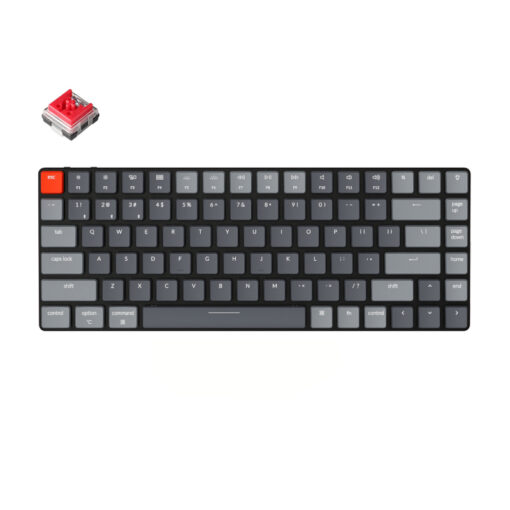 KeyChron K3 84 Key Low Profile Optical Mechanical Hot-Swappable Mechanical Keyboard RGB Red Switches