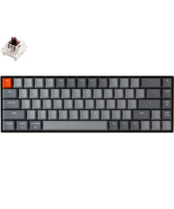 KeyChron K6 68 Key Hot-Swappable Mechanical Keyboard White LED Brown Switches