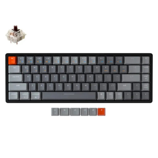 KeyChron K6 68 Key Aluminium Frame Hot-Swappable Mechanical Keyboard RGB Brown Switches