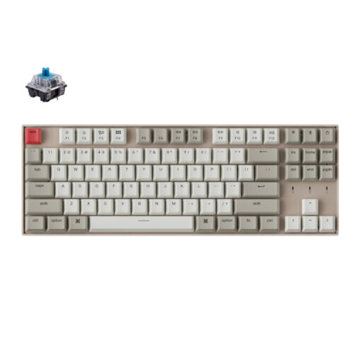 KeyChron K8 87 Key Gateron Mechanical Keyboard Non-Backlit Blue Switches