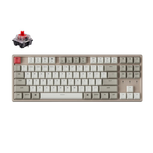 KeyChron K8 87 Key Keychron Aluminium Frame Mechanical Keyboard Non-Backlit Red Switches