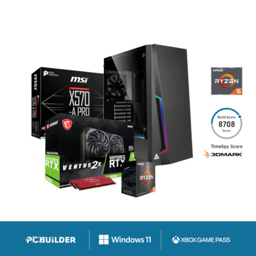 PCBuilder Ryzen 5 5600X SNOWSTORM Windows 11 Gaming PC