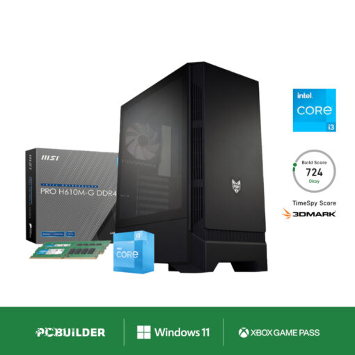 PCBuilder i3 12100 Accelerator Windows 11 Gaming PC