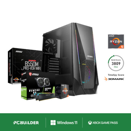 PCBuilder Ryzen 5 5600X SCOUT Windows 11 Gaming PC