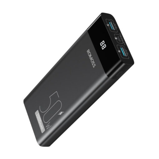 Romoss 20000mah quick charge 50W for Laptop Power Bank BLK