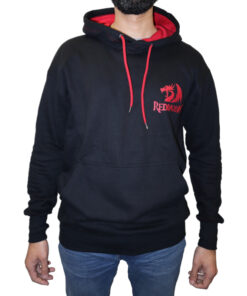 REDRAGON HOODIE WITH FRONT and BACK LOGO - BLACK - XXXLARGE