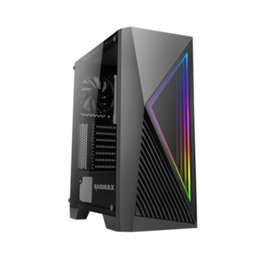 Raidmax S811TBF ATX|Micro-ATX|ITX ARGB Mid-Tower Gaming Chassis - Black