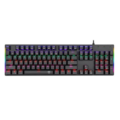 T-Dagger Naxos Rainbow Colour Lighting|150cm Cable|Mechanical Gaming Keyboard - Black