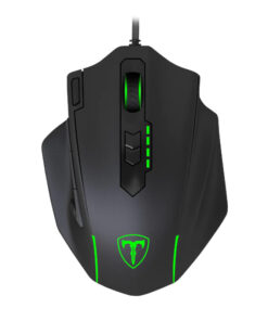 T-Dagger Major 8000DPI 10 Button|180cm Cable|Ergo-Design|RGB Backlit Gaming Mouse - Black/Green