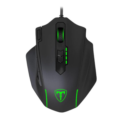 T-Dagger Major 8000DPI 10 Button|180cm Cable|Ergo-Design|RGB Backlit Gaming Mouse - Black/Green