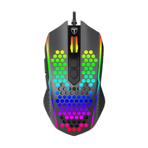 T-Dagger HONEYCOMB 8000DPI RGB Gaming Mouse - Black