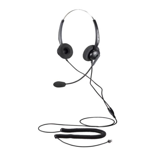 Calltel T800 Stereo-Ear Headset - Noise-Cancelling Mic -