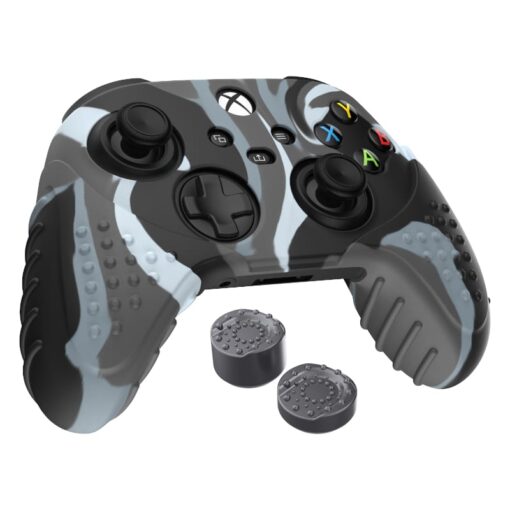 Sparkfox Xbox Series X Silicone FPS Grip Pack Skin and Thumb Caps - Camo Grey