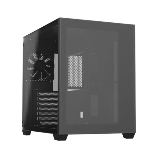 FSP CMT380B ATX Gaming Chassis Tempered Glass side panel - Black