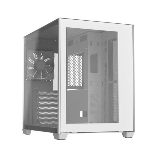 FSP CMT380W ATX Gaming Chassis Tempered Glass side panel - White