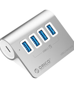 ORICO Aluminum Alloy 4 Port USB Hub | 4x USB 3.2 Type-A | Type-C to Type-C + USB-A Adapter