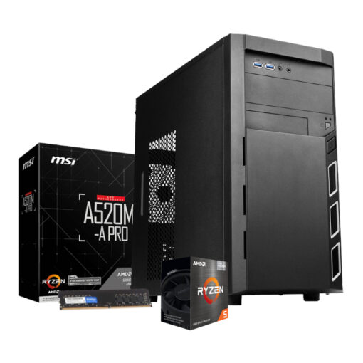 PCBuilder AMD Ryzen 5 4600G DESK MASTER Prime Windows 11 Home Desktop PC