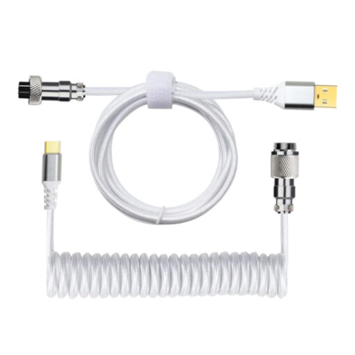 REDRAGON CABLE AVIATOR COILED CABLE - WHITE