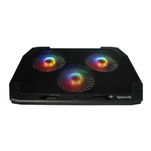 REDRAGON Dual USB 3 Fan RGB Gaming Notebook Stand with Dedicated Fan and Light Controller